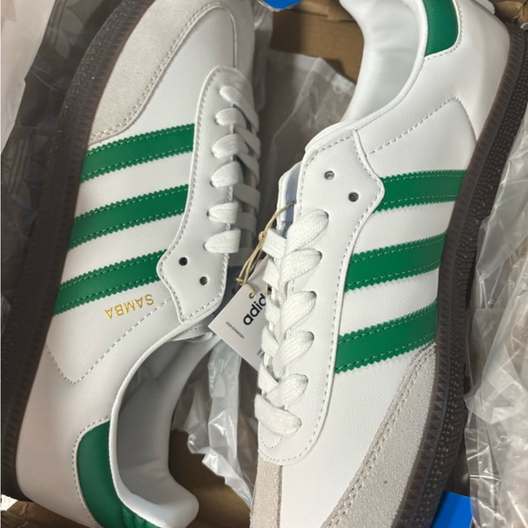 adidas Samba White and Green Sneakers - Picture 6 of 6